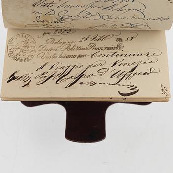 Pass, nr 221, för greve och grevinnan Piper, 1857.