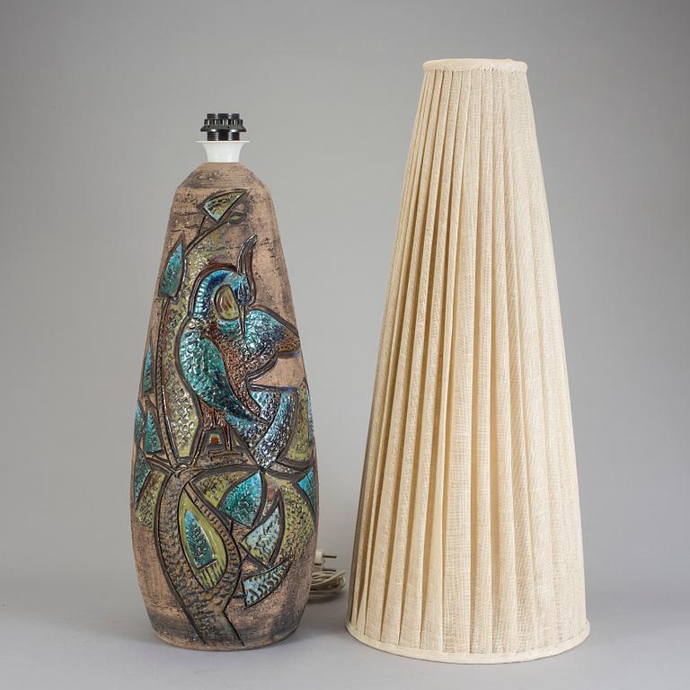 GOLVLAMPA, keramik, Marian Zawadzki, Tilgmans, signerad och daterad 1966.