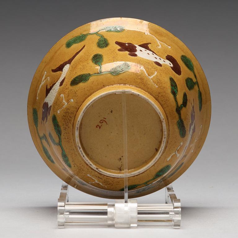 A bisquit brinial bowl, Qing dynasty, Kangxi (1662-1722).