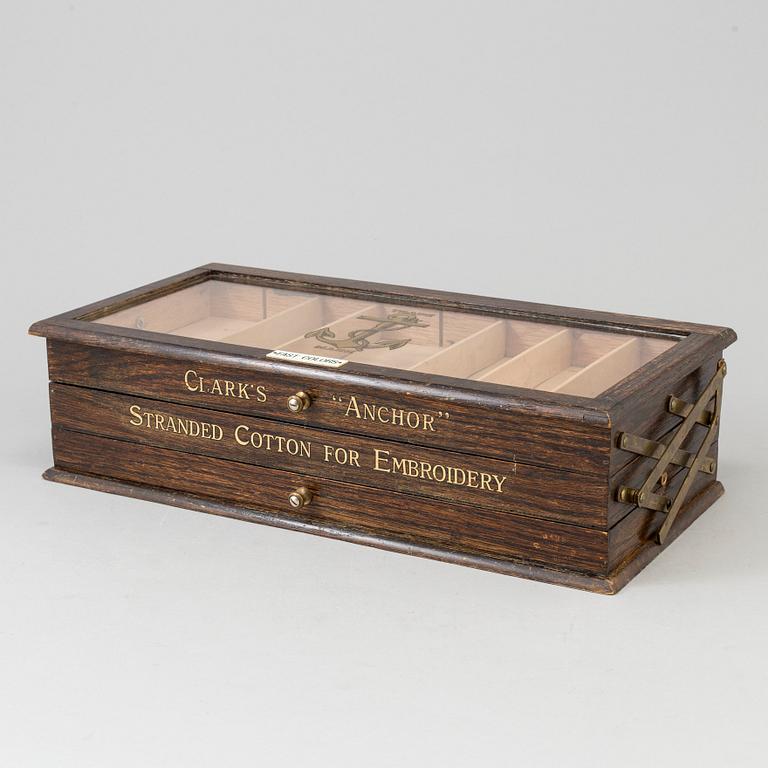 A mid 20th century sewing box 'Anchor' by Clarks.