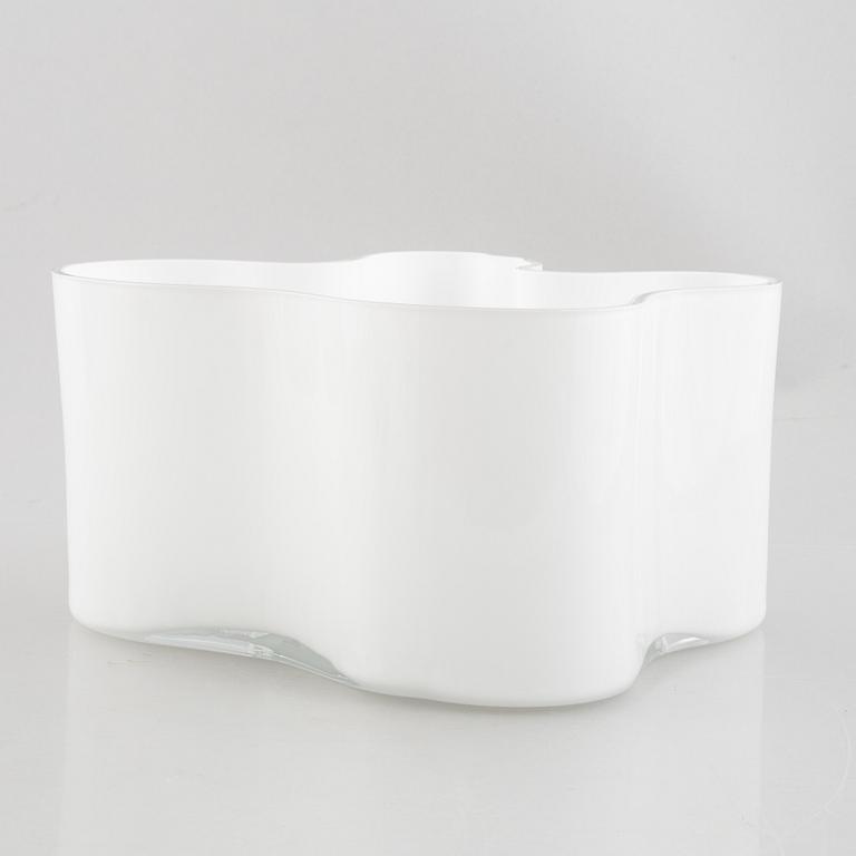Alvar Aalto, a model 3031 glass vase, signed, numbered and dated 1989.