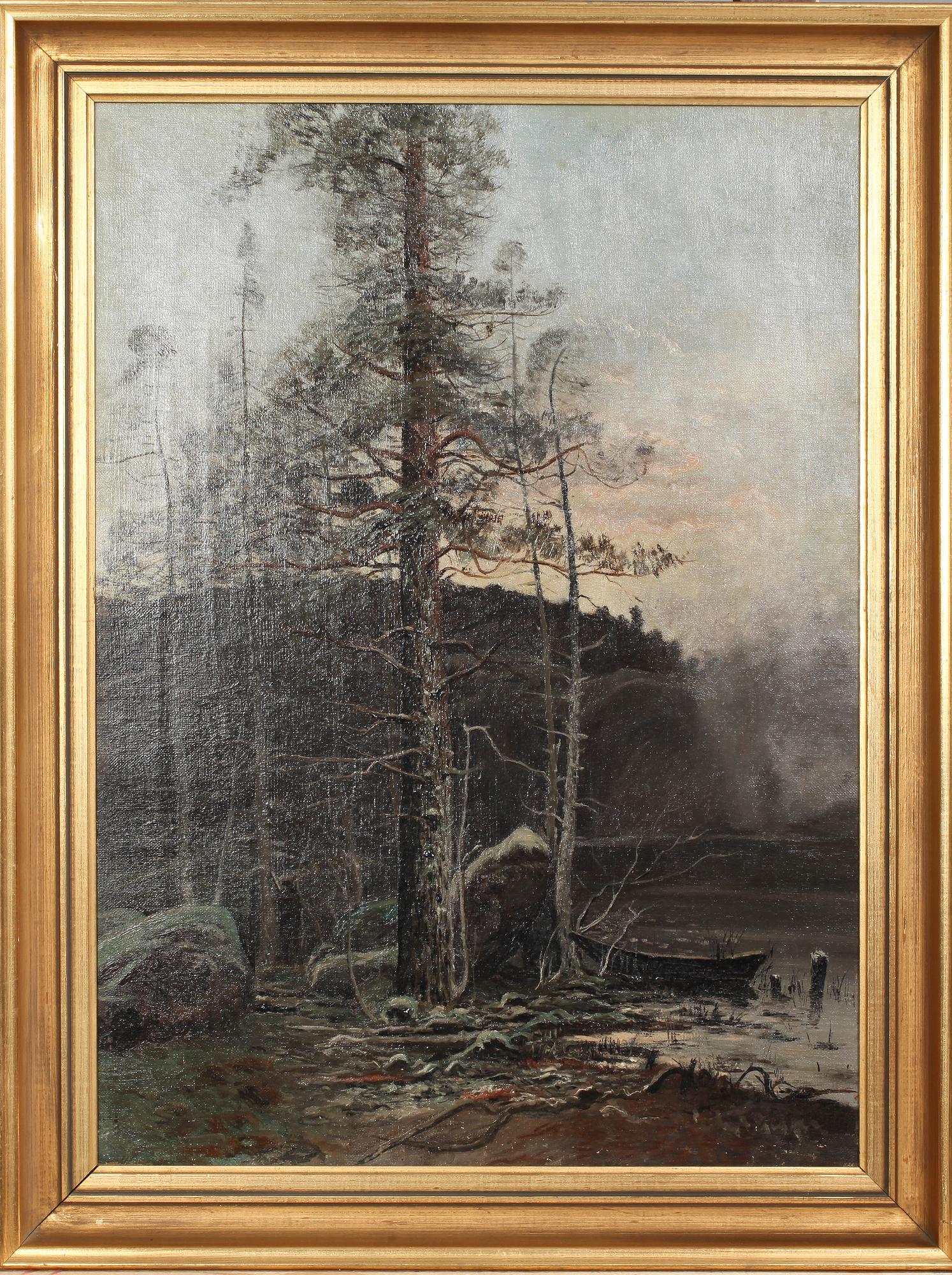 OKÄND KONSTNÄR, olja på duk, otydligt sign, 1900-tal.