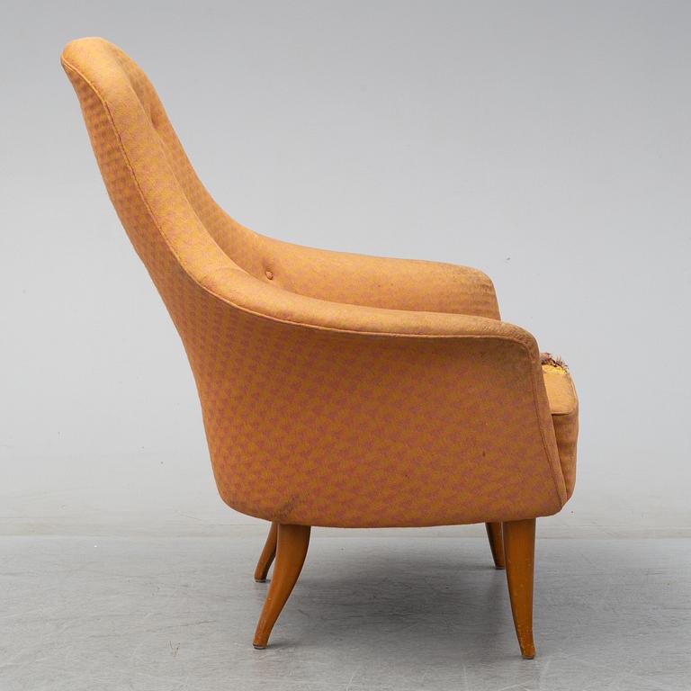 A second half of the 20th century 'Stora Adam' easy chair by Kerstin Hörlin-Holmquist for Nordiska Kompaniet.