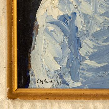 Christer Strömholm, oil on panel, signed and dated -44.