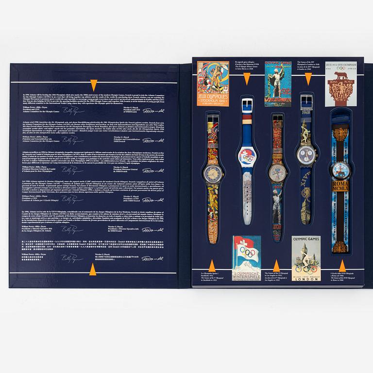 Swatch historical Olympic games collection.