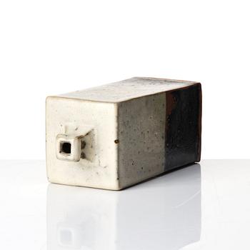 Shoji Hamada, a square stoneware bottle/vase, Japan, 1960s.