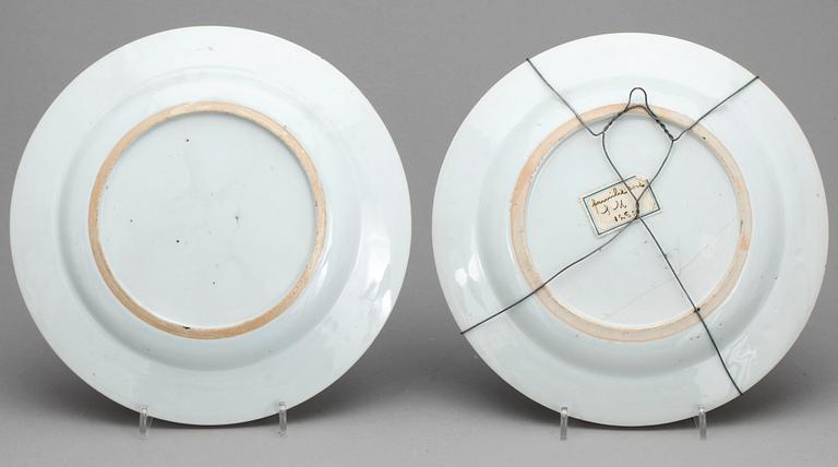 TALLRIKAR, 4 st, porslin, Kina 1700-tal.