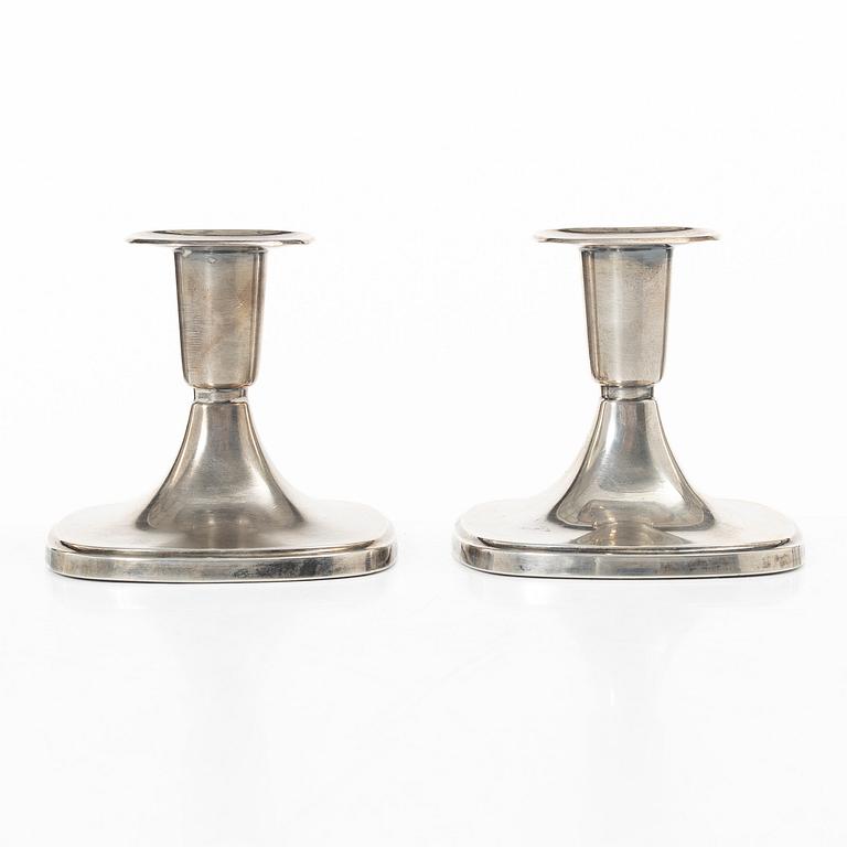 Tore Eldh, A pair of silver candle sticks, Ceson, Gothenburg, Sweden, 1968-69.