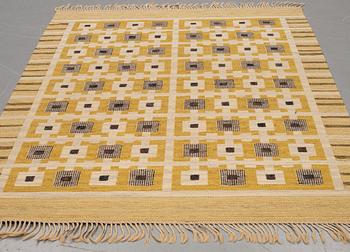 Berit Koenig, A carpet, "Tjuven i Bagdad, gul", flat weave, ca 238,5 x 177 cm, signed SH BK.