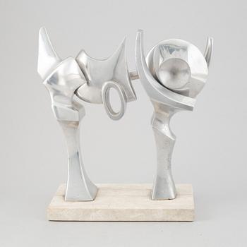 Christopher Gibson, sculprure, aluminum, signed and dated -83.