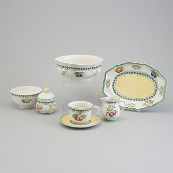A porcelian table ware set of 26 pcs by Villeroy & Boch, "French Garden" late 20th century/21th century.