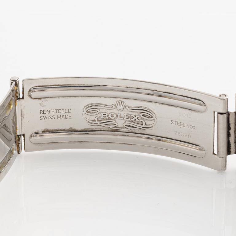 Rolex, Datejust, "Doorstep Dial", "Dauphine Hands", armbandsur, 36 mm.