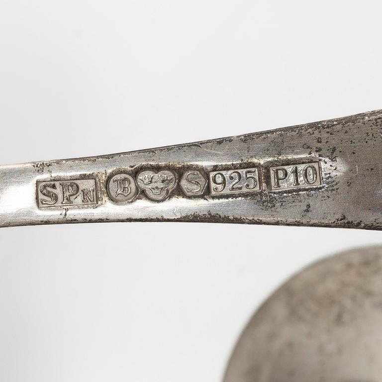 Guldsmed S Petersson i Söderhamn Ab, skedar, 4 st, sterlingsilver, Bollnäs, bl a 1989.