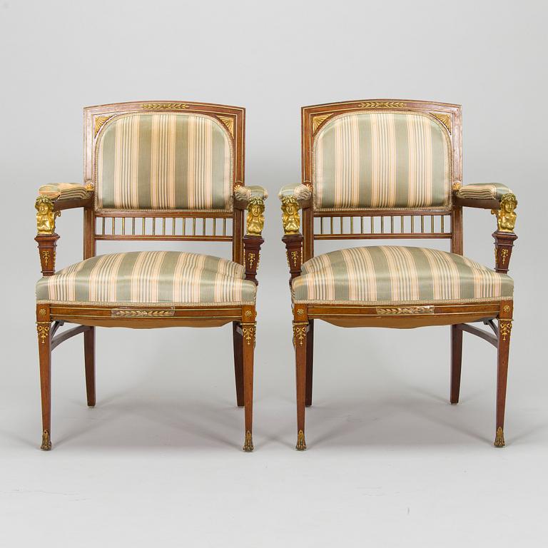 Möblemang, 8 delar, Empirestil, Ryssland, 1900-talets början.