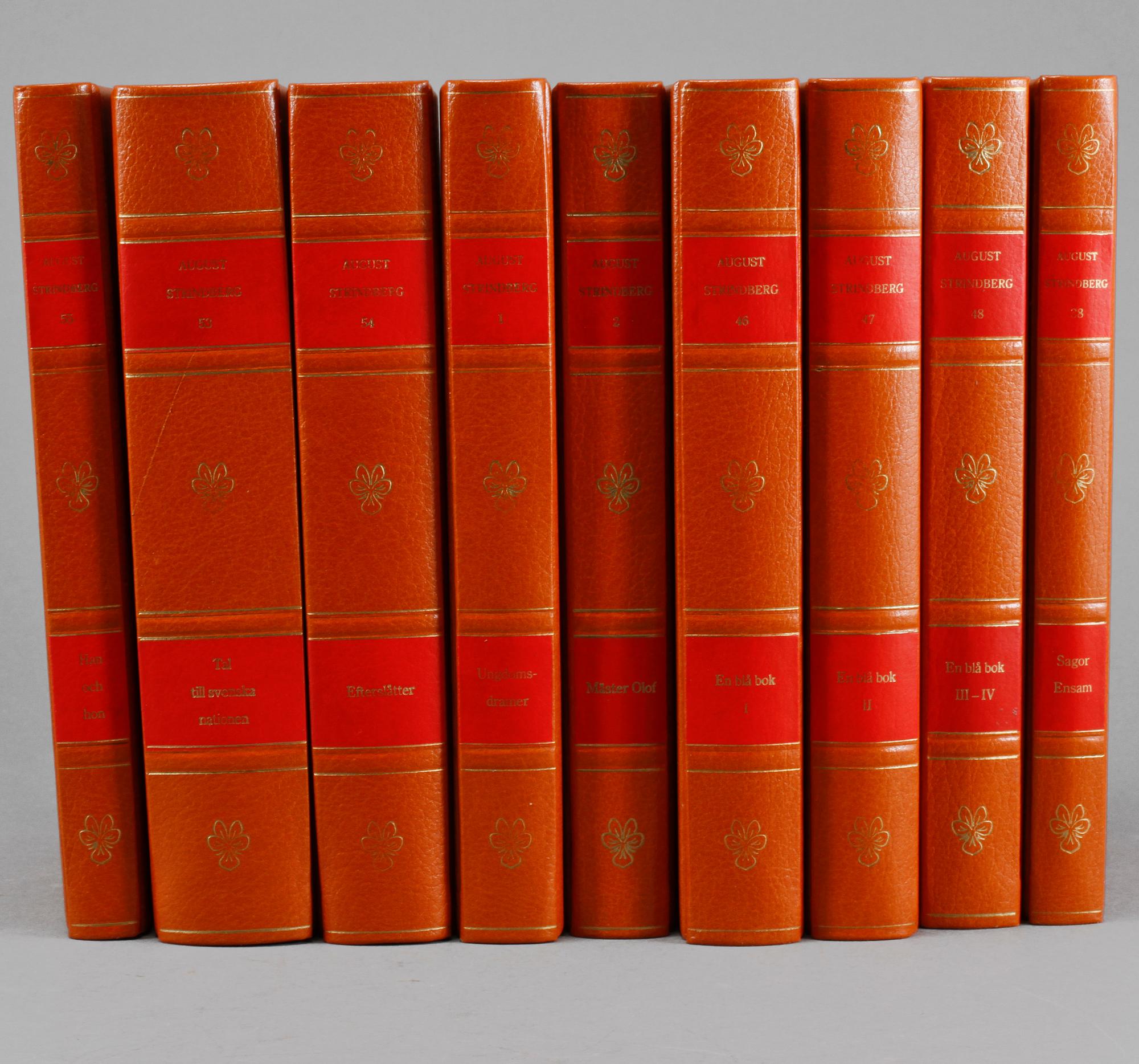 AUGUST STRINDBERGS SAMLADE VERK, 55 vol, Albert Bonniers förlag, Stockholm, 1987.