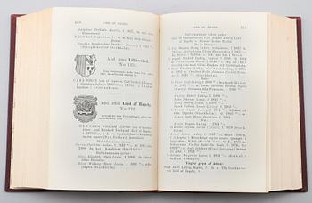 ADELSKALENDRAR, 17 volymer, årtal mellan 1890 - 1928 samt 1955.