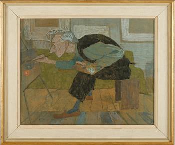 ALBERT SJÖSTRÖM, gouache, sign.