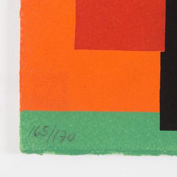 PARTI GRAFIK, 9 delar, mesta dels litografier, b.la C Göran Karlsson, Malcom Morley mm, samtliga signerade.