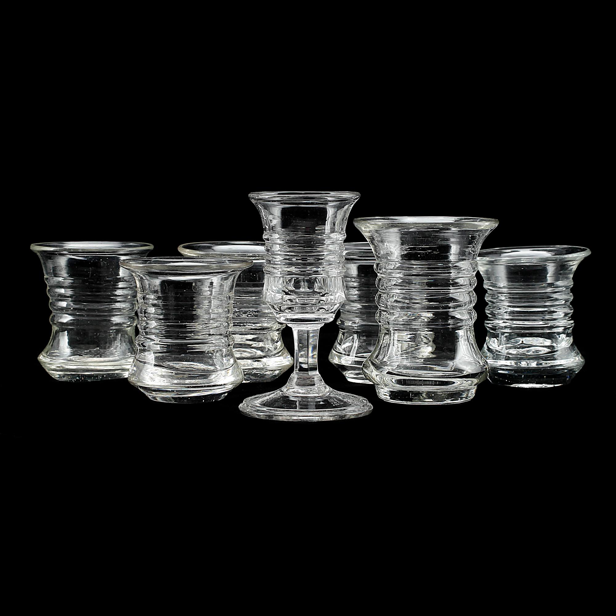 LÄNSMANSGLAS, 7 st, 1800-tal.