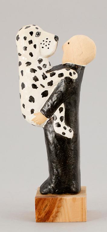 FIGURIN, stengods, sign Lisa Larson, numr 227/600, Gustavsberg.