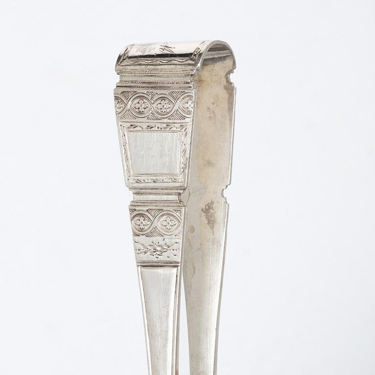 Stefan Westerstråhle, sockertång, silver, Stockholm 1796.
