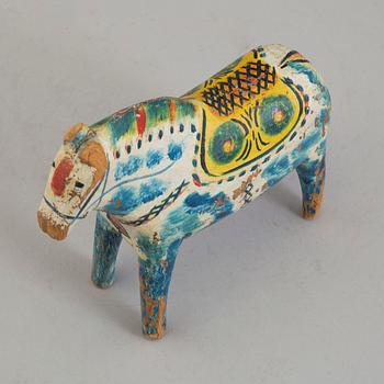 A painted pine Dala Horse, first half of the 20th Century.