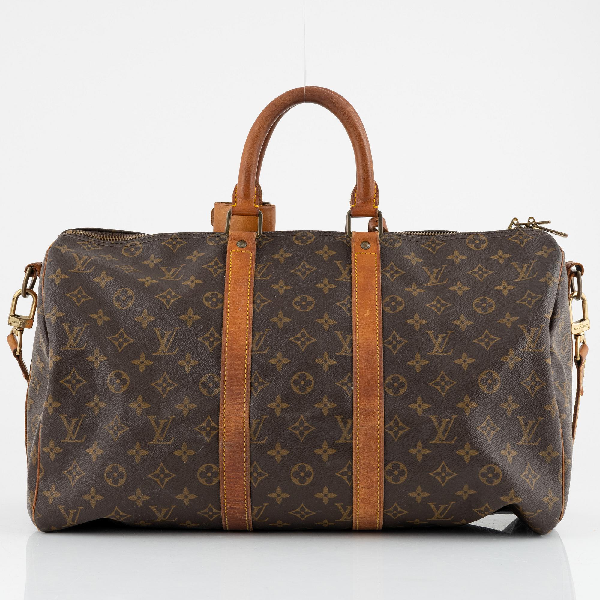 Louis Vuitton, a monogram canvas 'Keepall 45 Bandouliere' weekend bag, 1989.