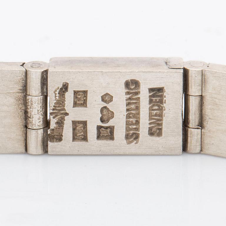 WIWEN NILSSON armband sterling silver, Lund 1961, ca 18 x 0,7 cm.