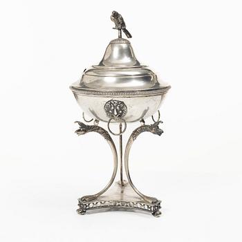 A silver sugar bowl, Dufva A G, Stockholm 1920.
