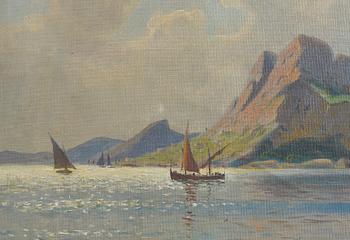 JENS CHRISTIAN ANDRESEN, olja på duk, sign o dat Capri 1935.