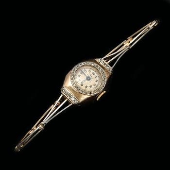 ARMBANDSUR, Omega. 14K guld, 1900-tal. Tot ca 12gr.