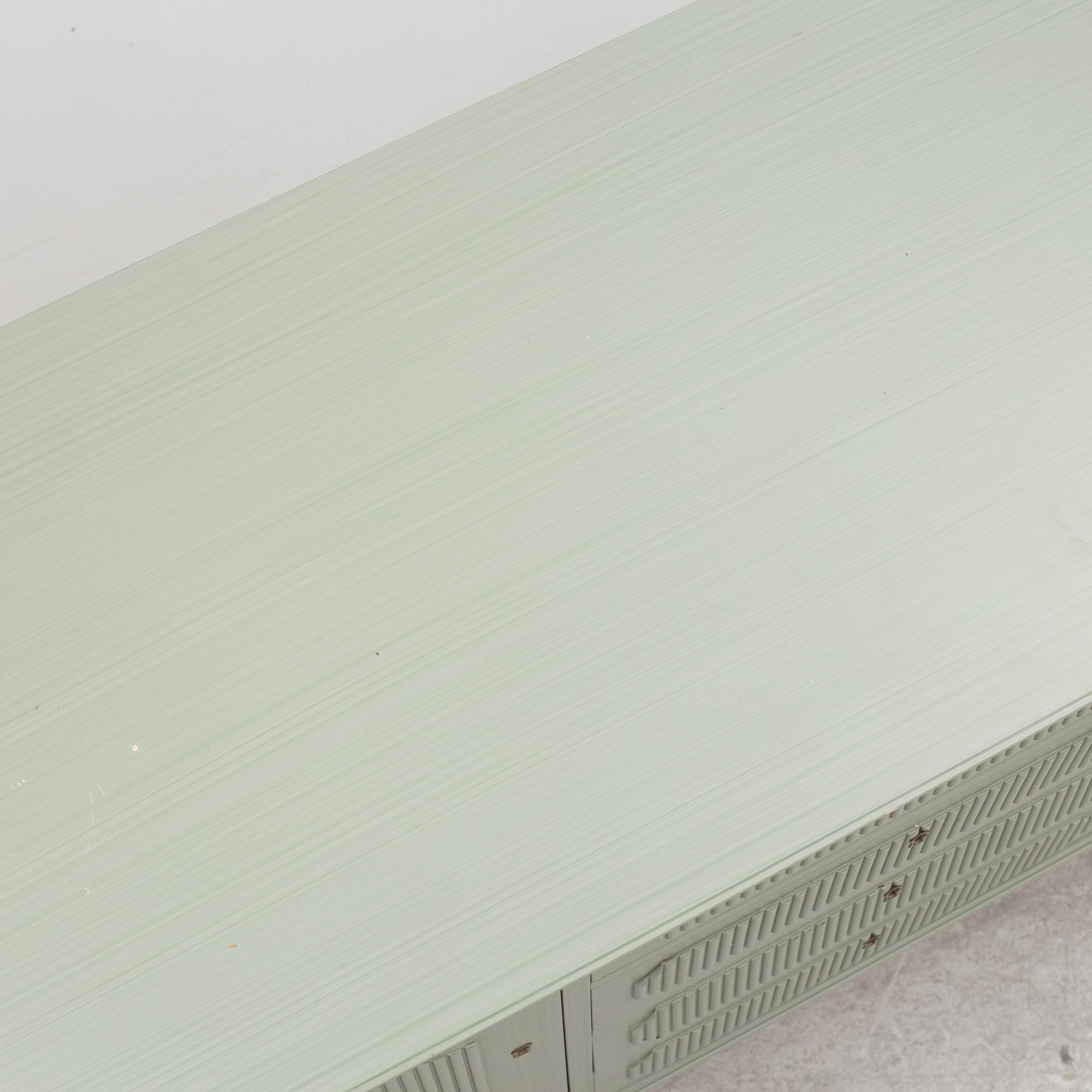 A Gustavian style sideboard, late 20th century.