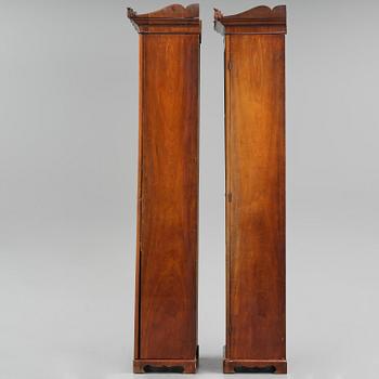 A pair of late Empire mahogany book cabinets, Stockholm, 1820/30's.
