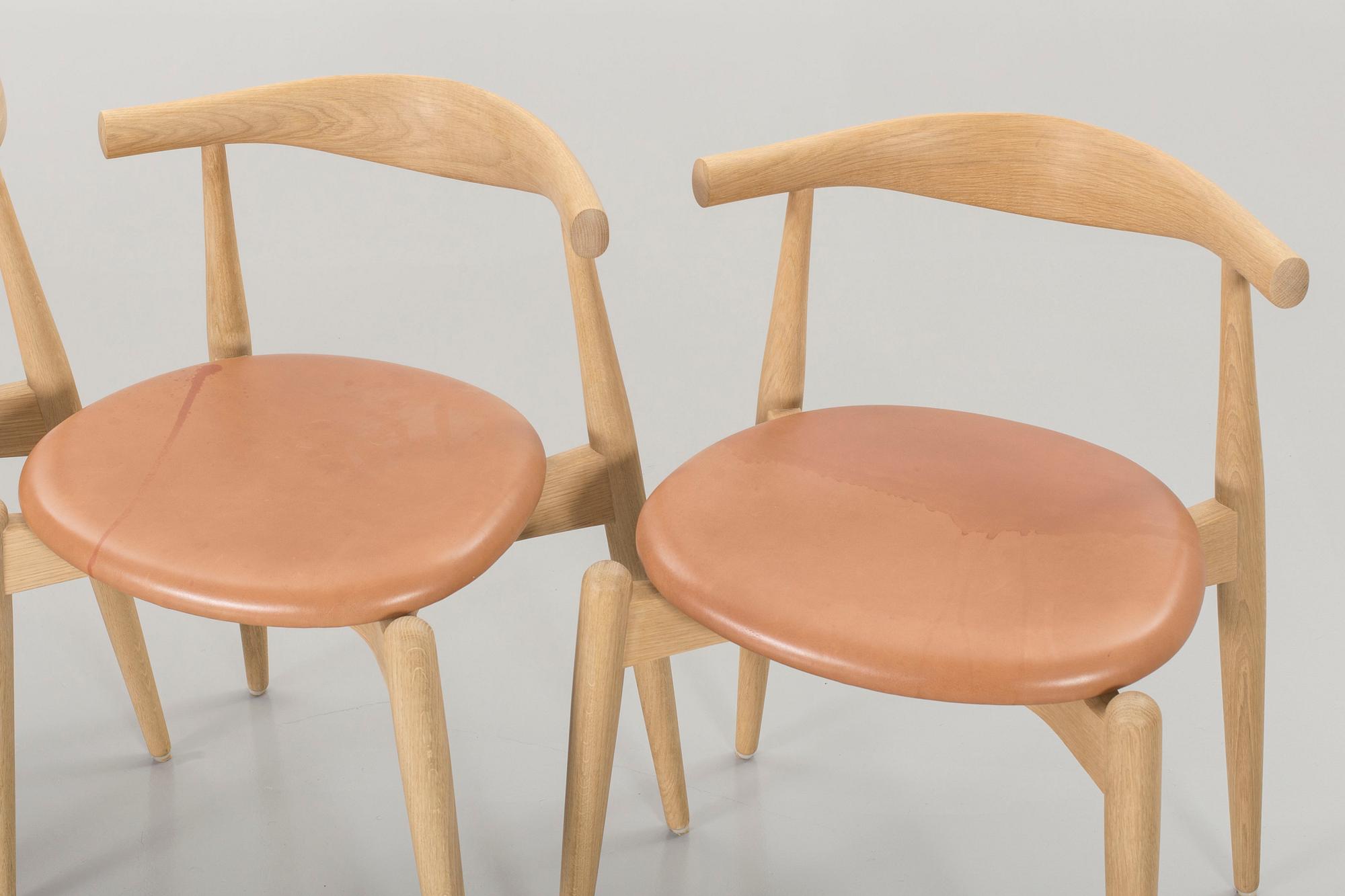 HANS J. WEGNER, chairs 4 st, "CH 20", for Carl Hansen & Søn.