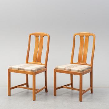 CARL MALMSTEN,  'Ambassadör' 6 walnut chairs from Åfors Möbelfabrik.