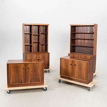 A Dyrlund-Smith four section jacaranda book case Denmark 1960/70s.