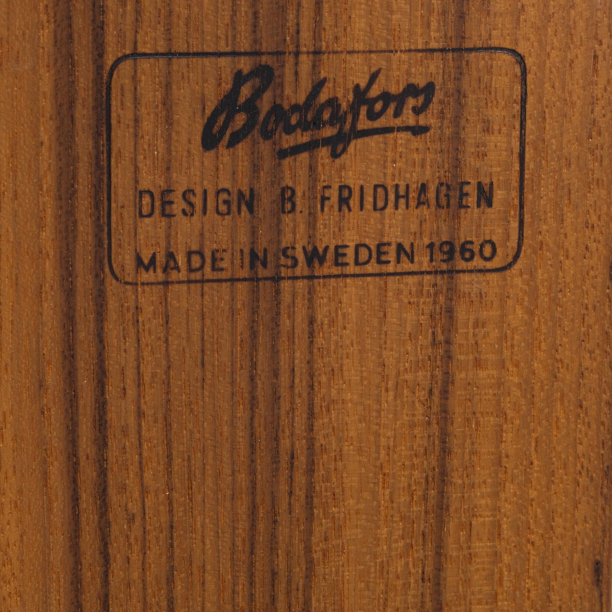 Bertil Fridhagen, a teak sideboard, Bodafors, Sweden, second half of the 20th century.