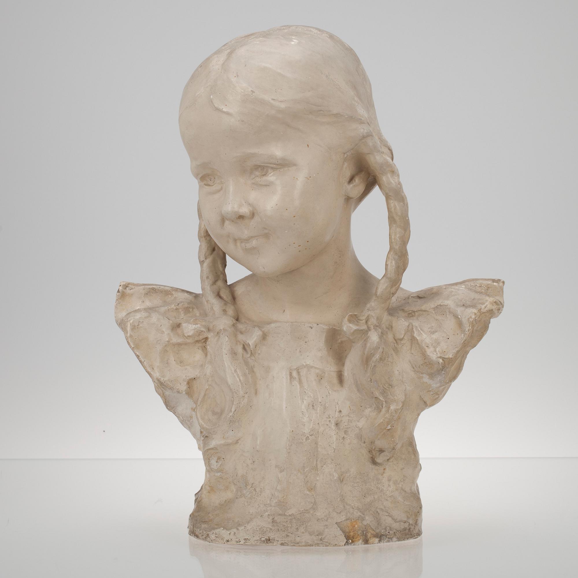 EMIL WIKSTRÖM, skulptur, gips, signerad och daterad 1905.