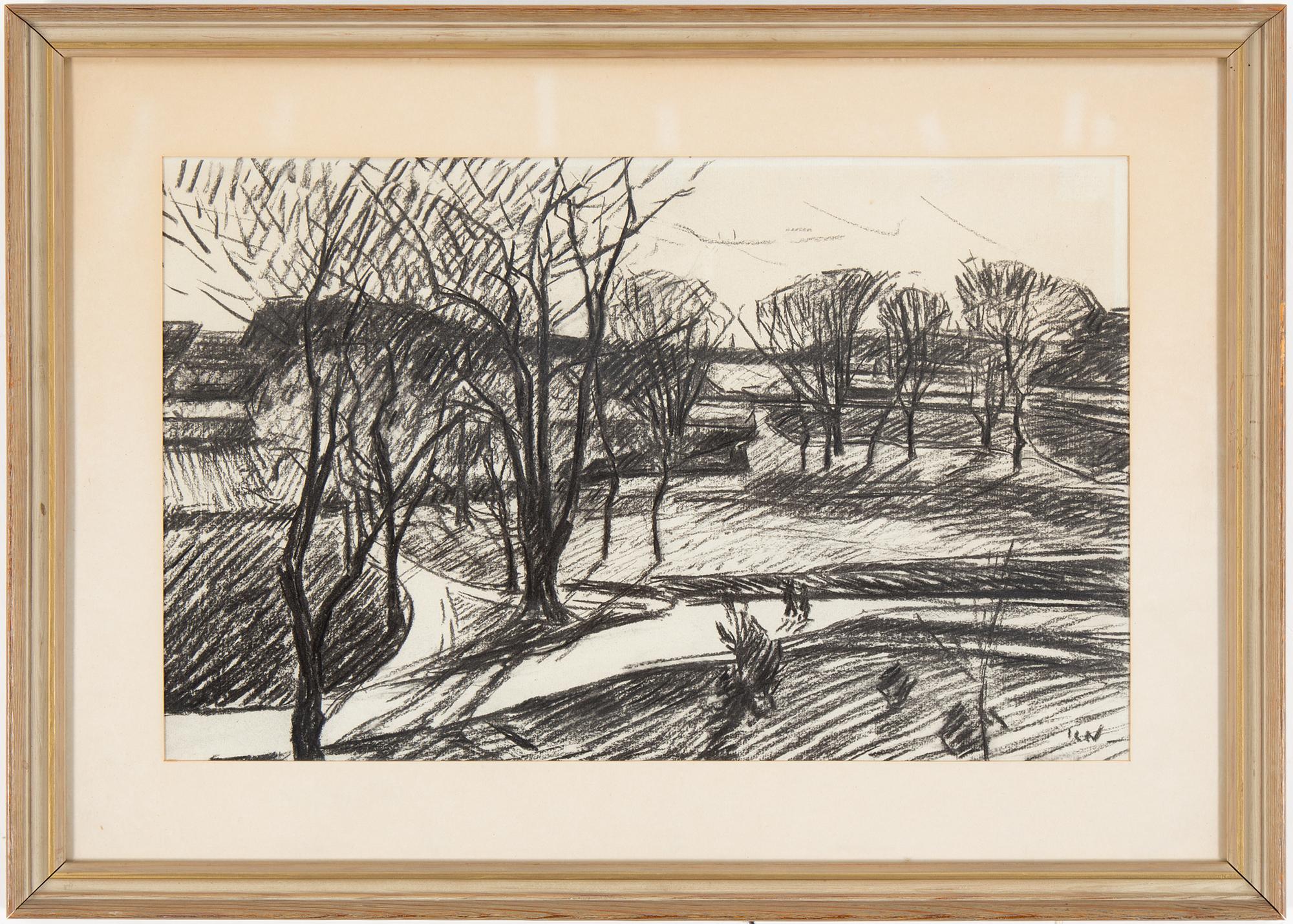 KARL NORDSTRÖM, kolteckningar, ett par, monogramsignerade. En otydligt daterad 1918?.