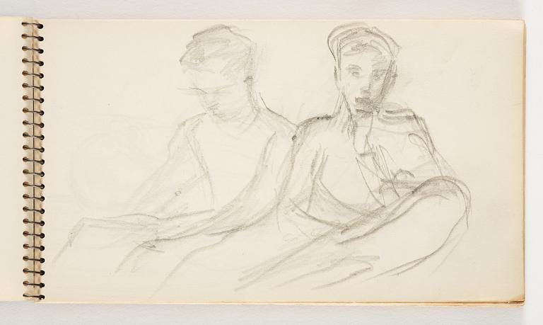 Lotte Laserstein, 4 skissböcker med blyertsteckningar.