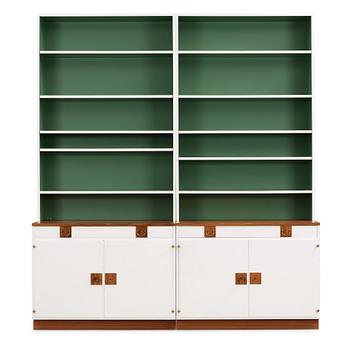 429. Josef Frank, two sections of bookshelves, Svenskt Tenn, model 2255, post 1985.