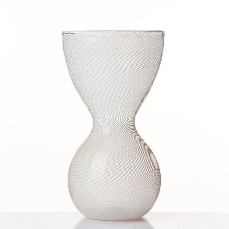 Carlo Scarpa, a "Mezza Filigrana" glass vase, Venini, Murano, Italy ca 1946-48.