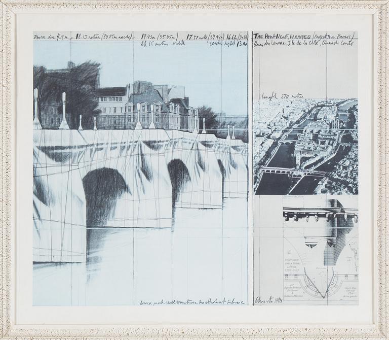 CHRISTO & JEANNE-CLAUDE, "The Pont Neuf, Wrapped", offset print.
