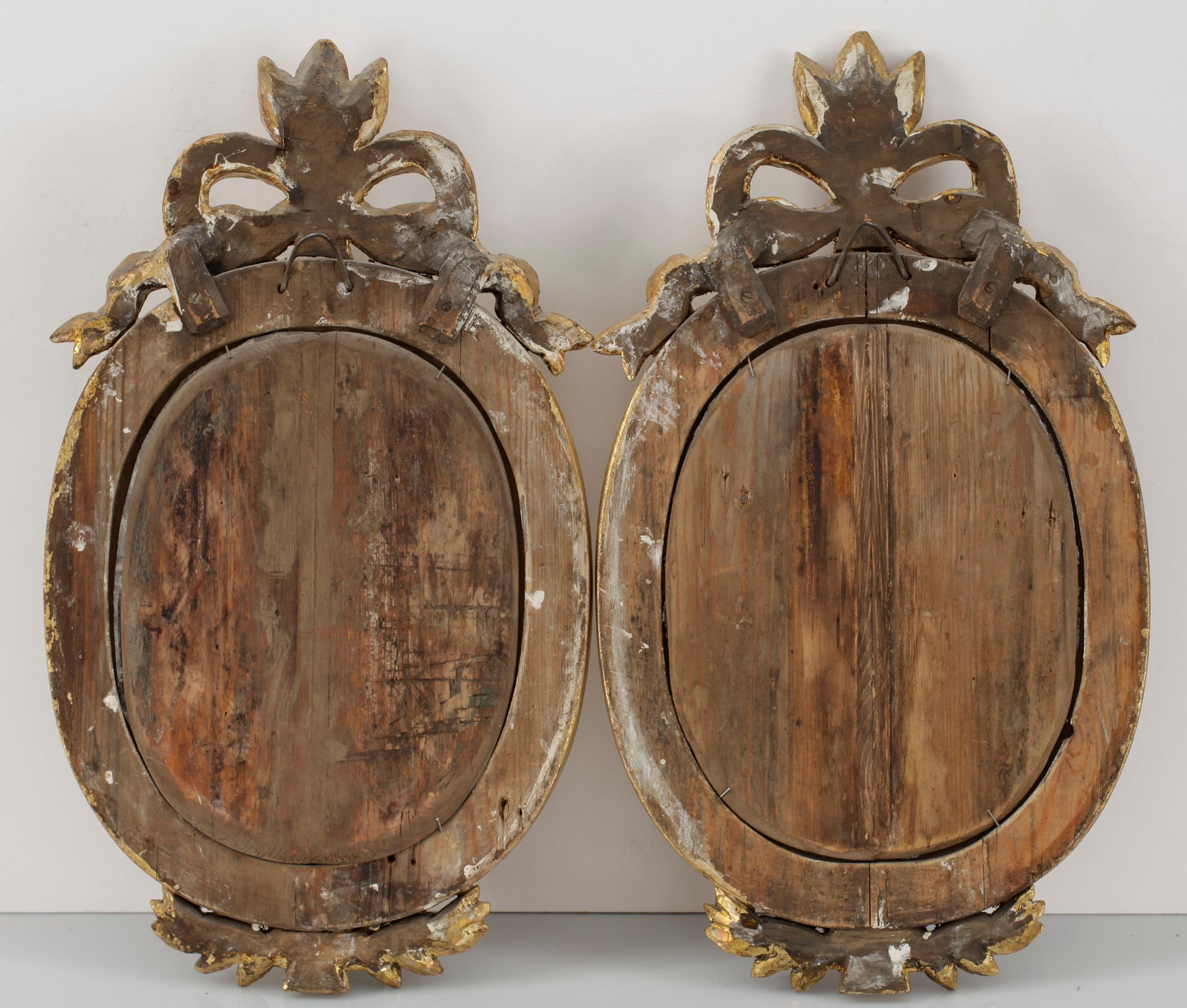 SPEGELLAMPETTER, ett par, gustaviansk stil, kring sekelskiftet 1900.