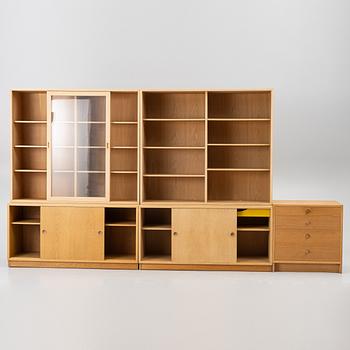 Børge Mogensen, bokhyllor, 2 st samt en byrå, "Öresund", Karl Andersson & Söner, 1900-tales andra hälft.