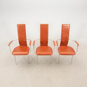 Giancarlo Vegni & Gianfranco Gualtierotti armchairs 8 pcs for Fasem Italy late 20th century/early 21st century.