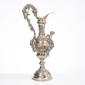 Lale Silverware & Co Ltd, a large sterling silver jug, Istanbul, Turkey 20th century.