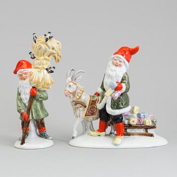 Two earthenware figurines after Jenny Nyström, late 20th century.