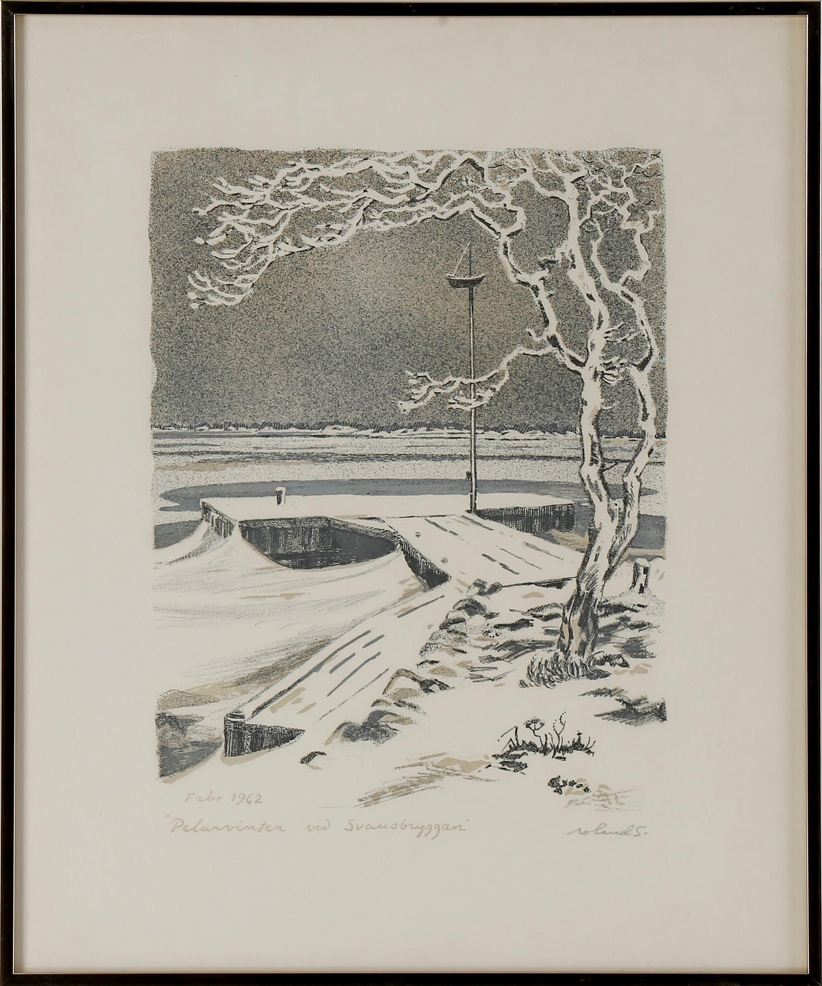 ROLAND SVENSSON, färglitografi, signerad, provtryck.