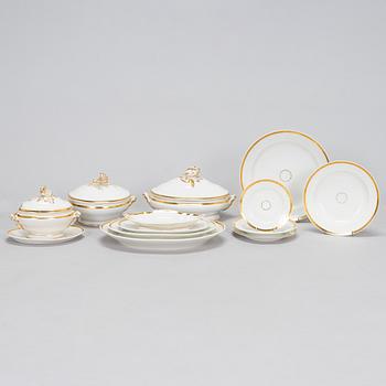 A 117-piece dinner service, some dishes marked Pirkenhammer, early 20th century.